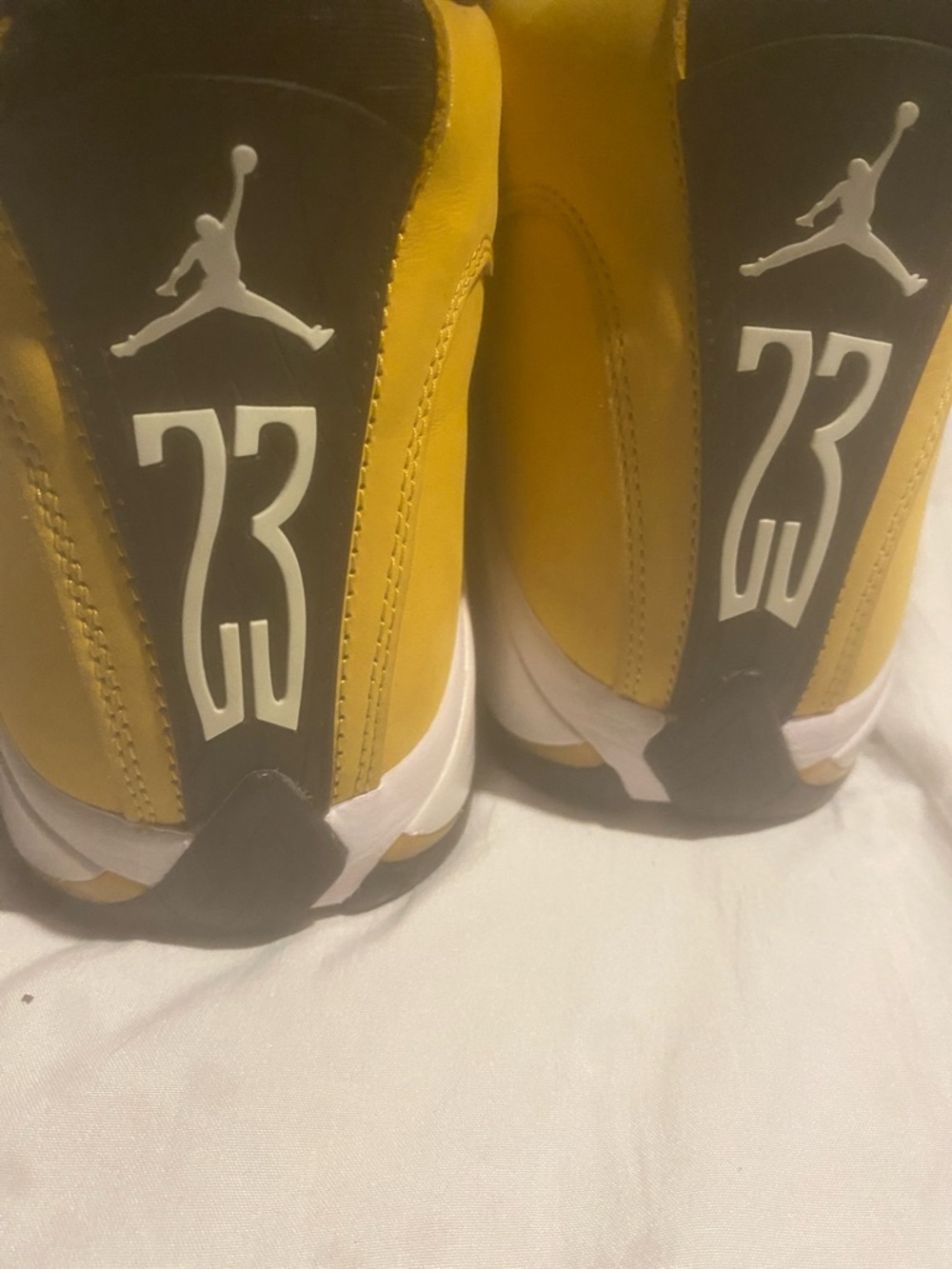 Jordan 14 (Ginger)Men’s Yellow, White and Black Low-Top Sneakers - Picture 2 of 3